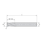 General-Purpose Solid Carbide End Mills GP End Mills • Series D002 D012 • Square End • 2 Flute • Metric  Weldon  (TiAlN) - Big-tools Industrial Supply Tools for Metal Cutting